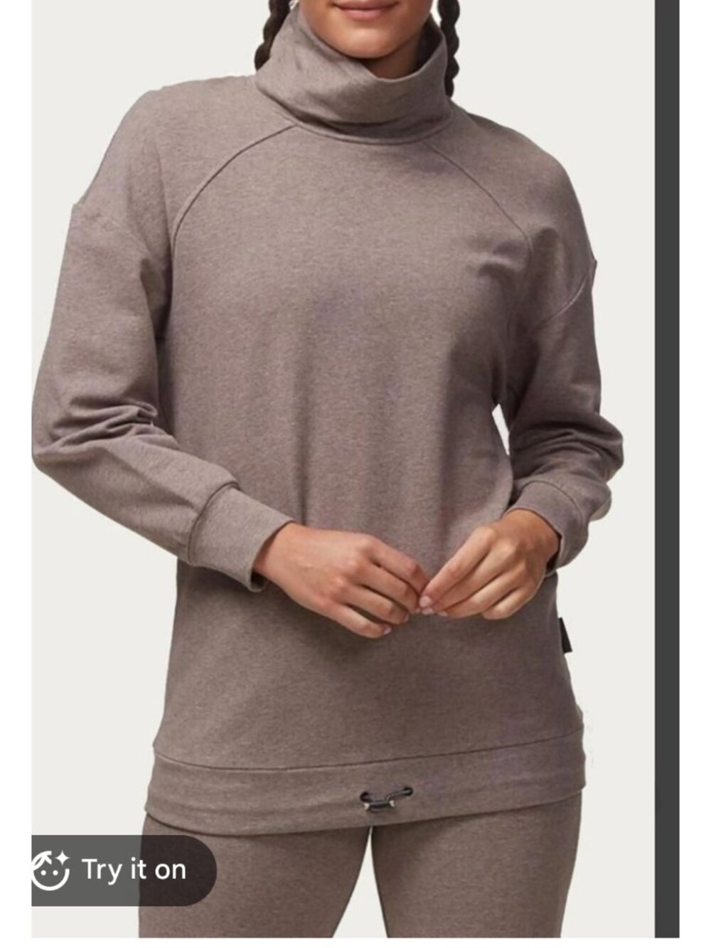varley morrison sweat in tan/cider